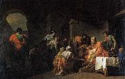 unknow artist Belisarius Receiving Hospitality from a Peasant Who Had Served under Him oil painting reproduction